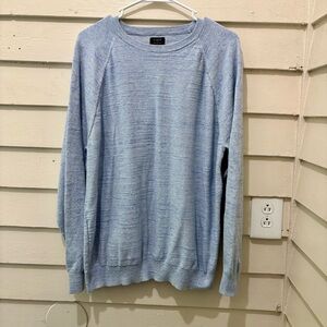 🔥5 for $25🔥 J Crew Factory Raglan Budded Light Blue Heather Crew Neck Sweater